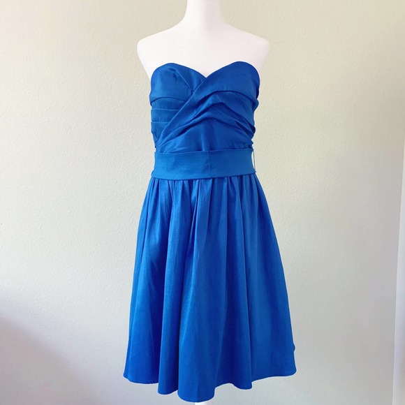 Calvin Klein | Blue Strapless Sweatheart Dress Size 12 - Picture 1 of 10
